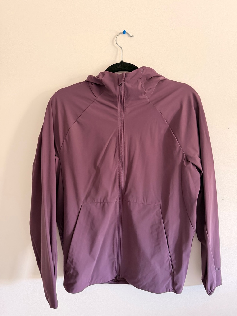 lululemon athletica zip hoodie in muted mauve